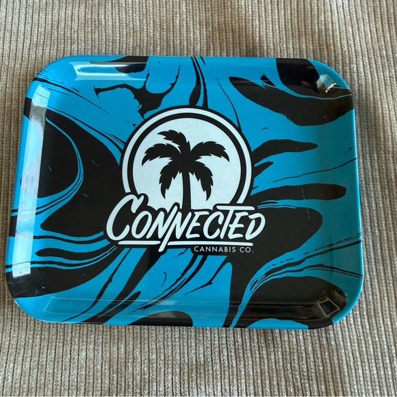 Connected Cannabis Other - Rolling Tray Connected Cannabis Co. Blue and Black Acrylic Tray